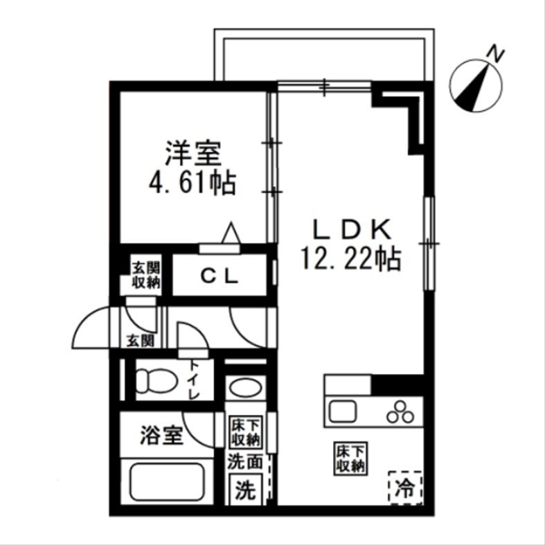 (仮)国立市谷保4丁目PJ　新築共同住宅A棟 間取り