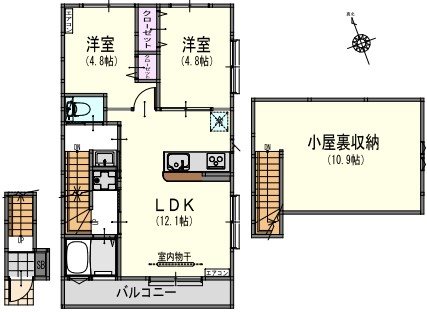 サンライズ百草園C棟 間取り
