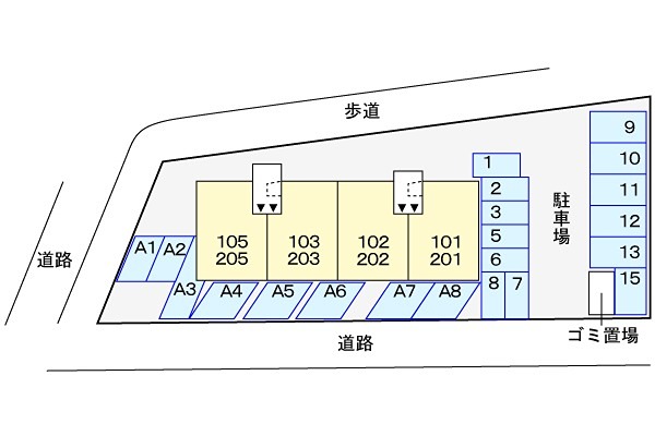パークピュア小宮1 駐車場