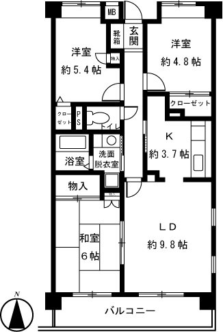 ペルシャモン上水 間取り