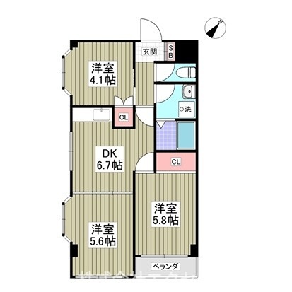フォンテーヌ南田園 間取り