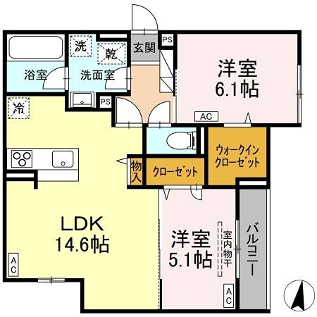 D-ROOMみなみ野ヒルズA 間取り