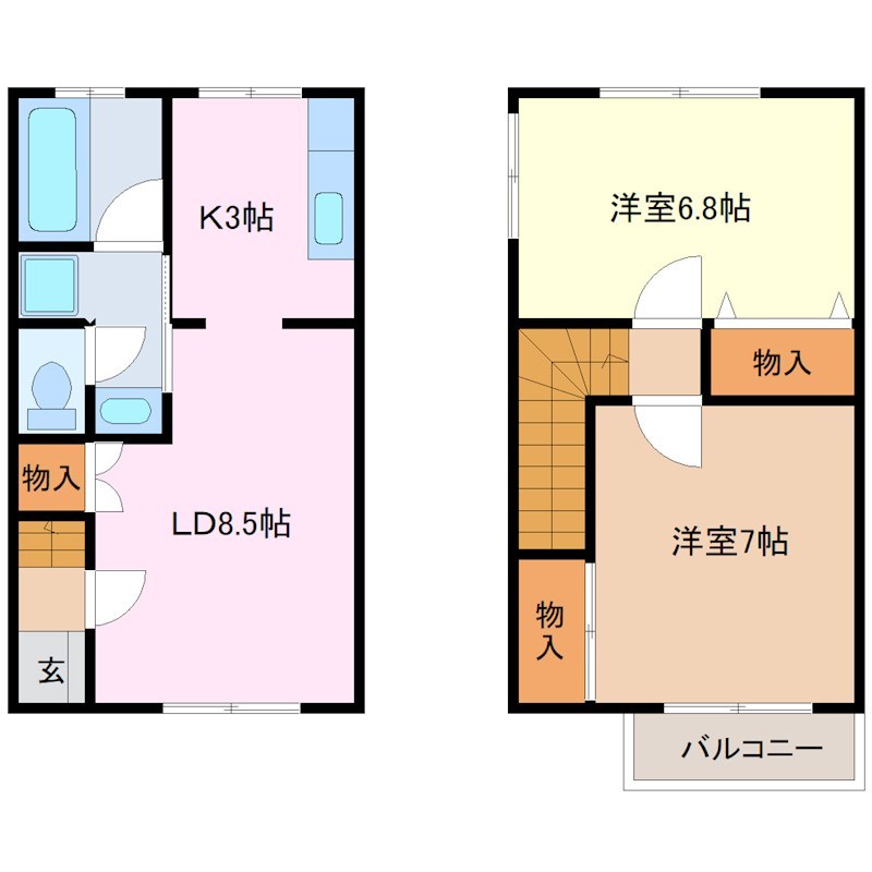 ベルメゾン奥住C棟 間取り