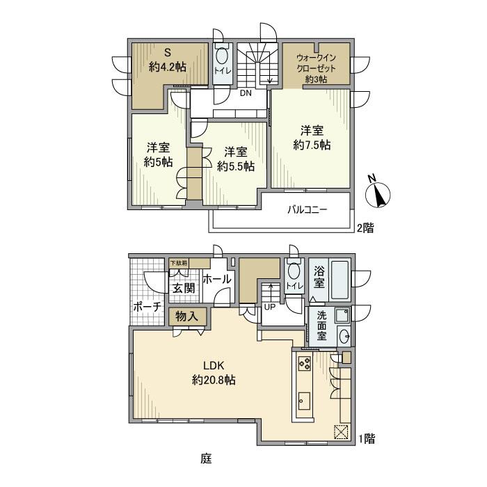 越野戸建 間取り