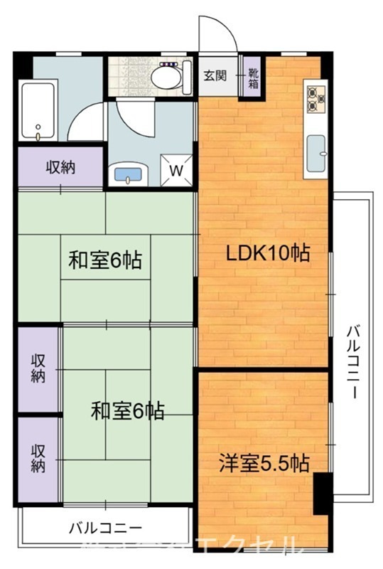 サンシャトー東青梅 間取り