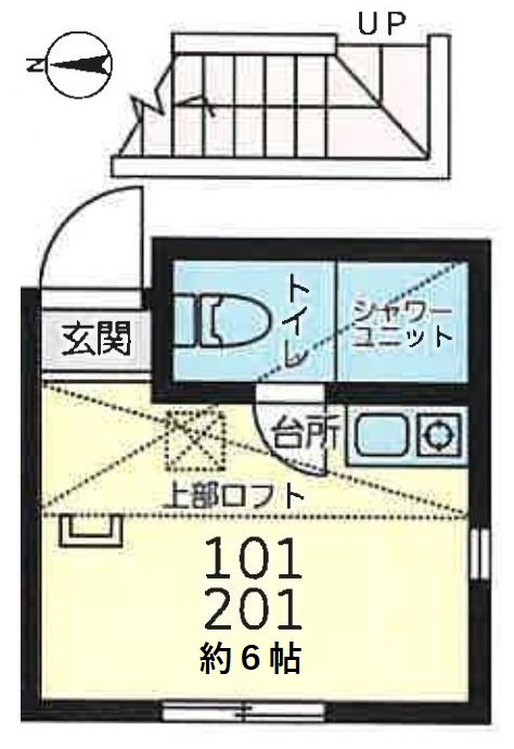 ユナイトアークス白楽 201号室 間取り