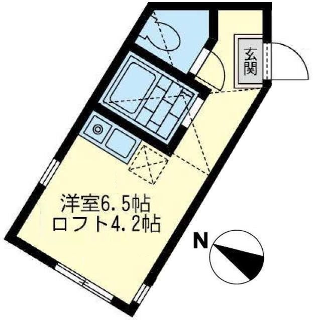 クレール横須賀 106号室 間取り