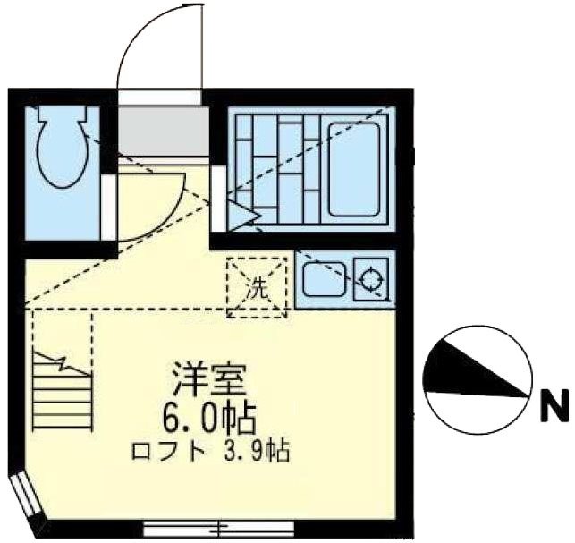 グロース天王町 202号室 間取り