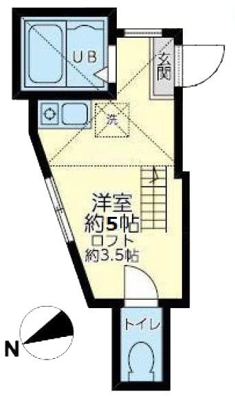 ミレール渡田 207号室 間取り