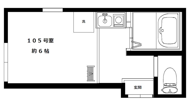 ユナイトアークス汐入 105号室 間取り