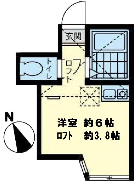 スリール鹿島田 103号室 間取り