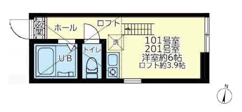 ミカサ末吉 101号室 間取り