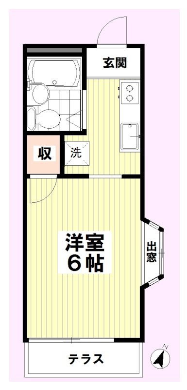 ラーク葛城 101号室 間取り