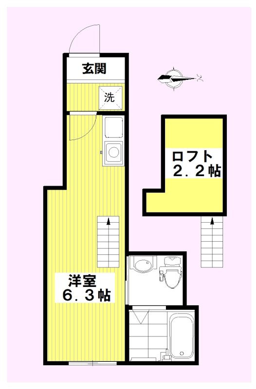 ベイパレス 103号室 間取り