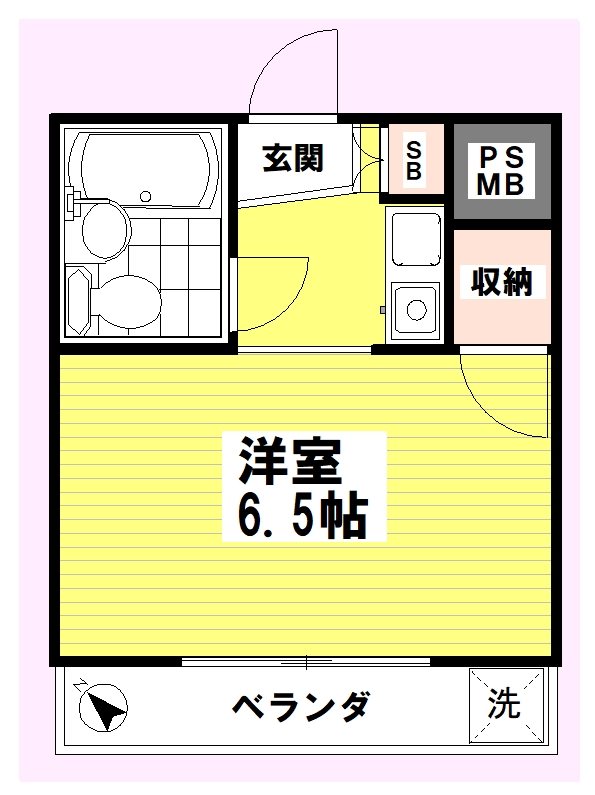 栄町コーポ 301号室 間取り