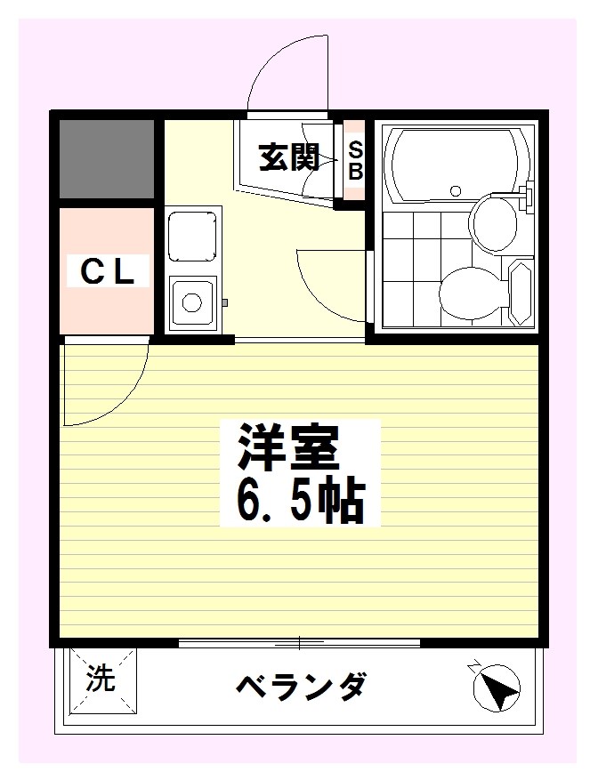 栄町コーポ 105号室 間取り