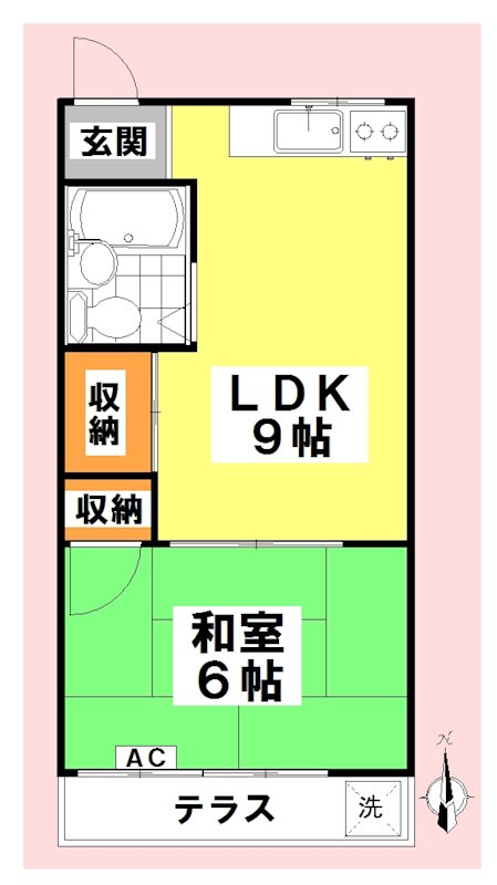 荻野コーポ 103号室 間取り