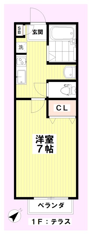 ヴィラ・フィオーレ 104号室 間取り