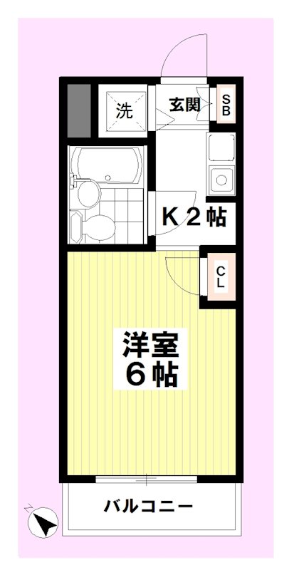ウィンベルソロ西武球場第二 202号室 間取り