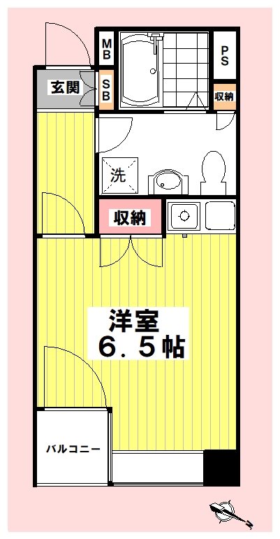 千代田タワーANNEX 601号室 間取り