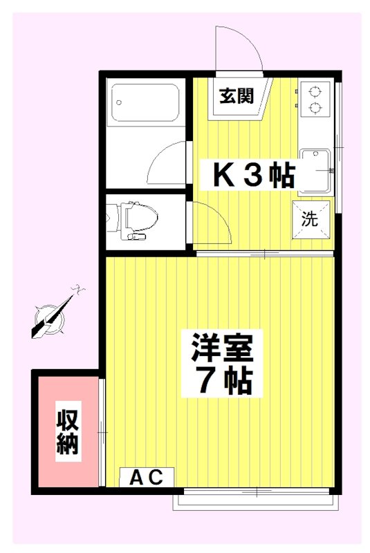 土屋ハイツＢ棟 201号室 間取り