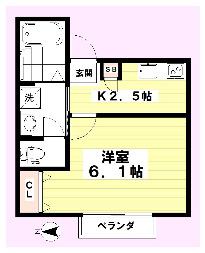 ヴィラート鳩ケ谷 201号室 間取り