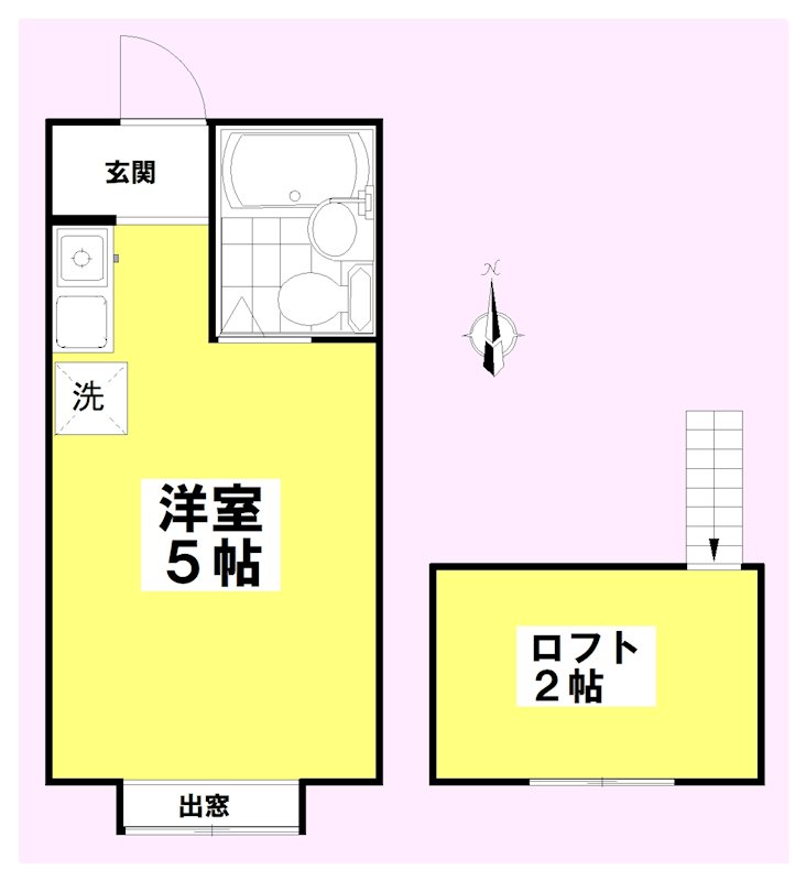モリハイツⅠ 202号室 間取り