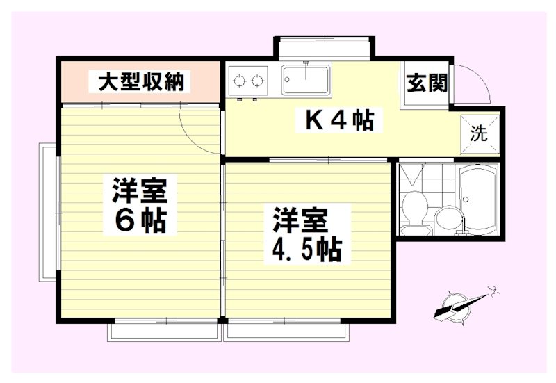コーポセト 201号室 間取り