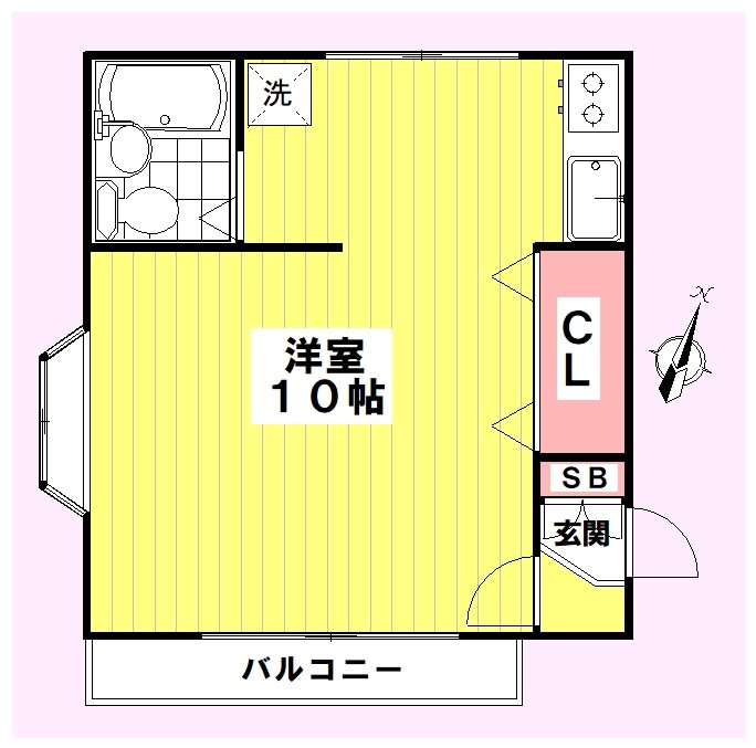 FLAT K 202号室 間取り