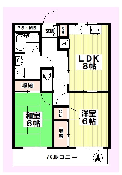ヒロオパレス 305号室 間取り