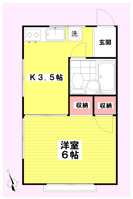 コーポしらさぎ 203号室 間取り