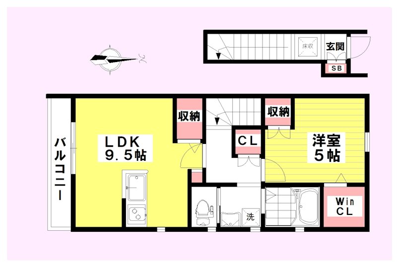 インフィールド桃丘 201号室 間取り