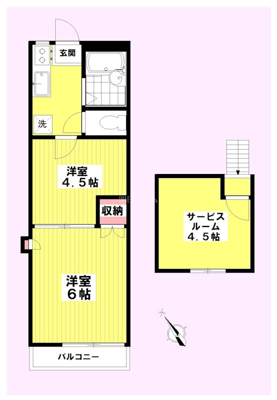 ジェネックスコート 205号室 間取り