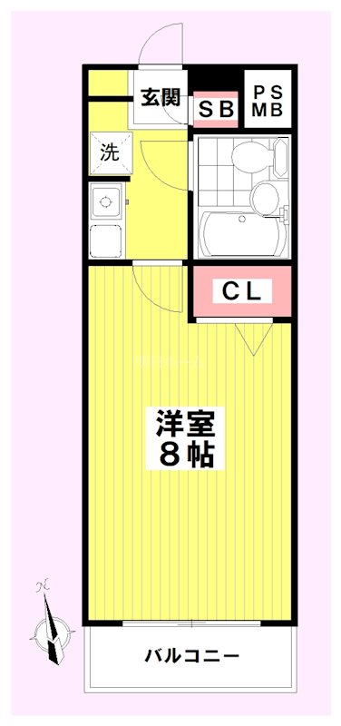 日神パレステージ三軒茶屋 211号室 間取り