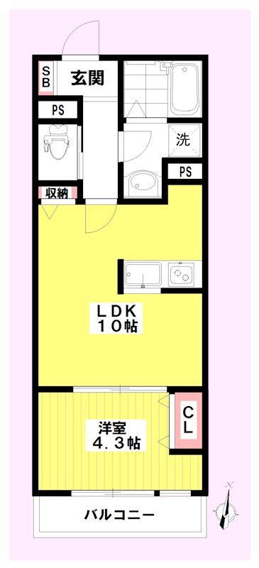 リーブルファイン上戸田 104号室 間取り