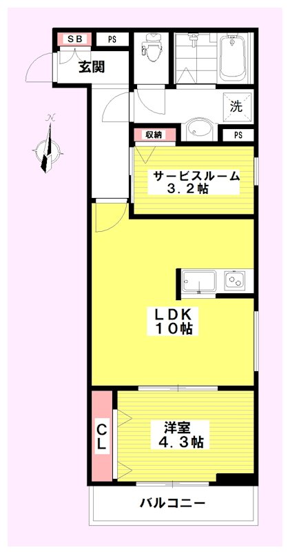リーブルファイン上戸田 301号室 間取り