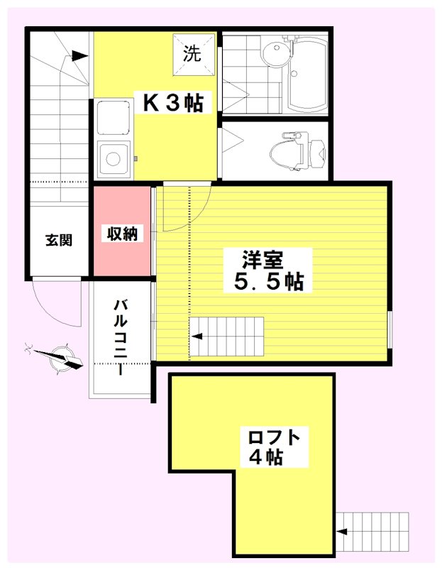 plumas与野 間取り図