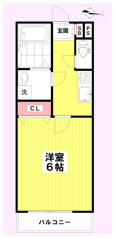 ベルズフローラ座間 202号室 間取り