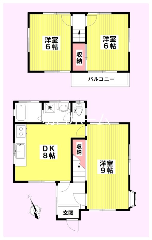 横川町一戸建 間取り図