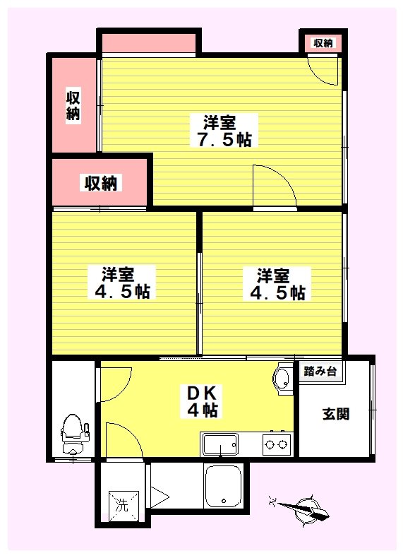 四ツ木田島貸家 間取り図