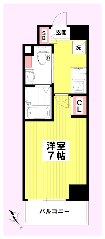 エステムコート駒込六義園 405号室 間取り