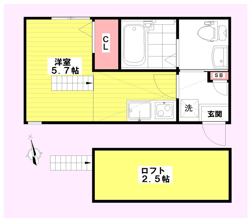 ルーム鴨居 間取り図