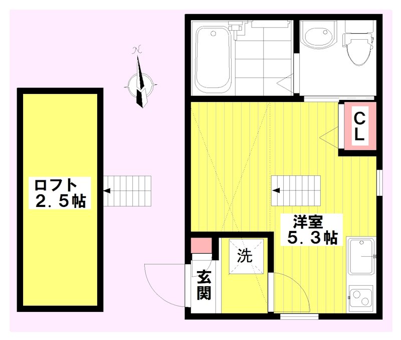 ルーム鴨居 間取り図
