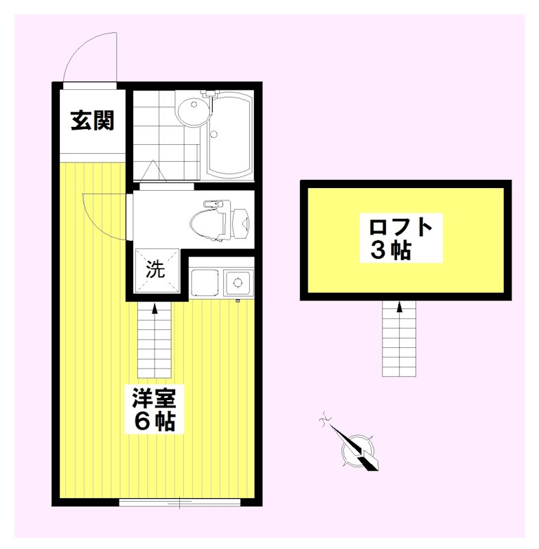淵野辺ヒルズ 105号室 間取り