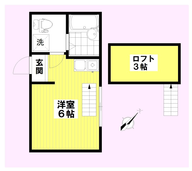淵野辺ヒルズ 202号室 間取り
