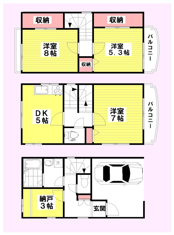 大田区東嶺町戸建 間取り図