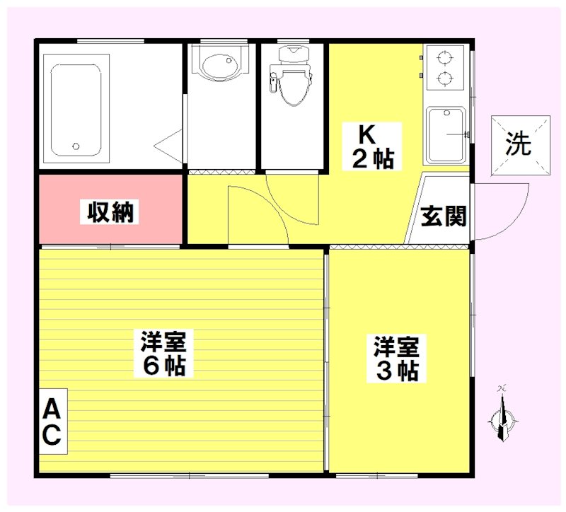 第一矢崎コート D号室 間取り