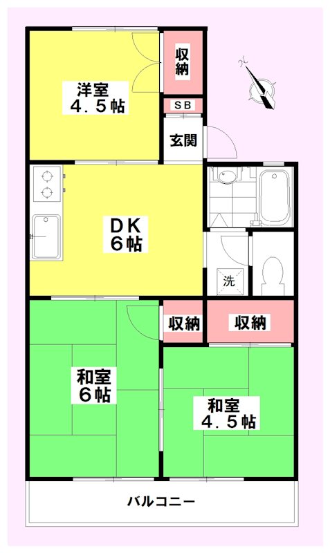 パレス近山 102号室 間取り