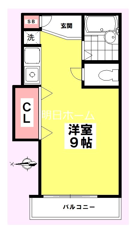 リズ松ヶ丘 104号室 間取り