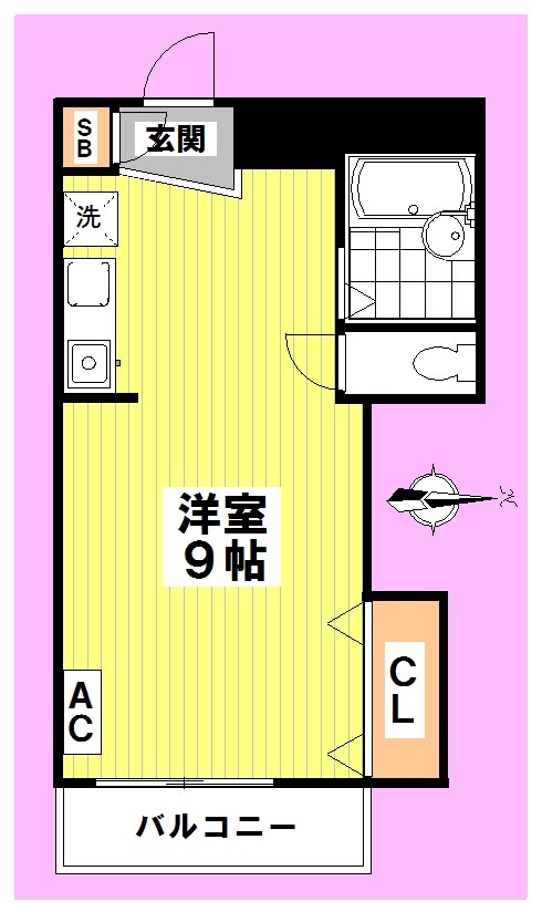 リズ松ヶ丘 307号室 間取り